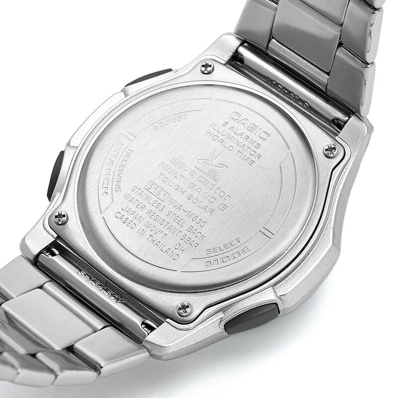 CASIO WAVE CEPTOR WVA-M630D-1A4JF Radio Solar Analog Digital Watch Silver 42.1mm