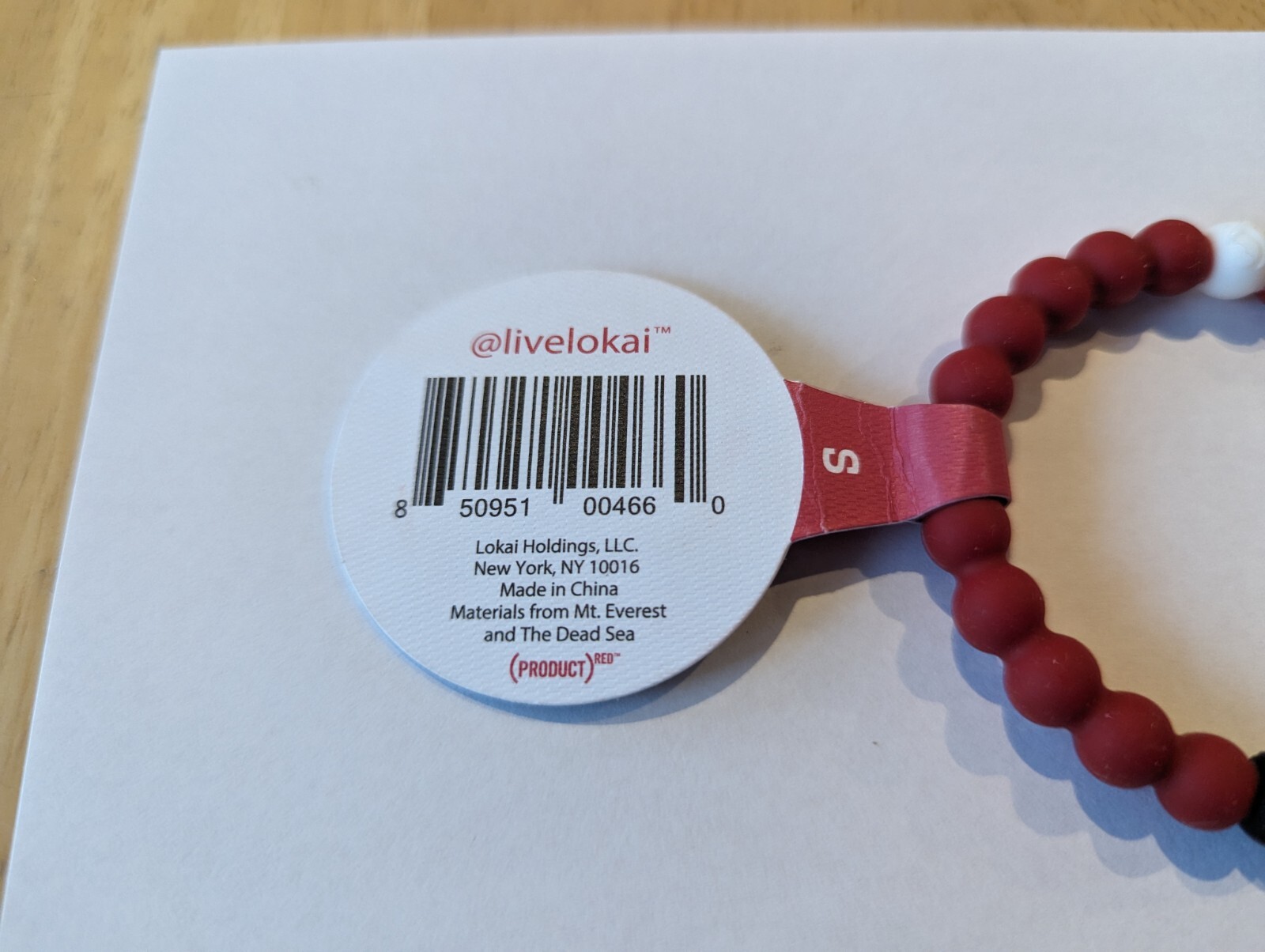 ONE NEW Lokai Bracelet RED SMALL Find Your Balance
