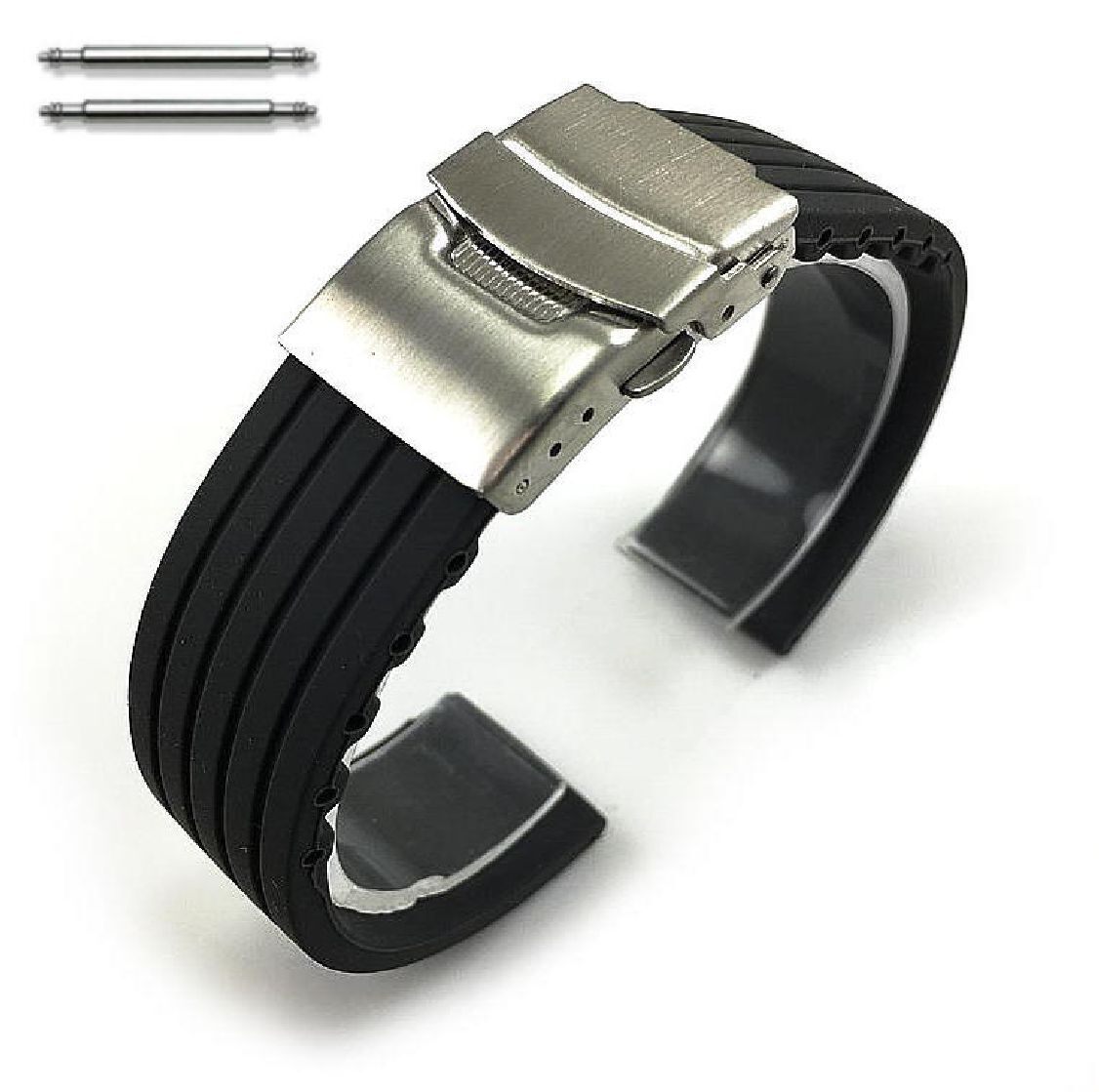 Steel & Silicone Replacement Watch Band Strap Seiko SRPE57 4R36-08L0 SRPE57K1 J1