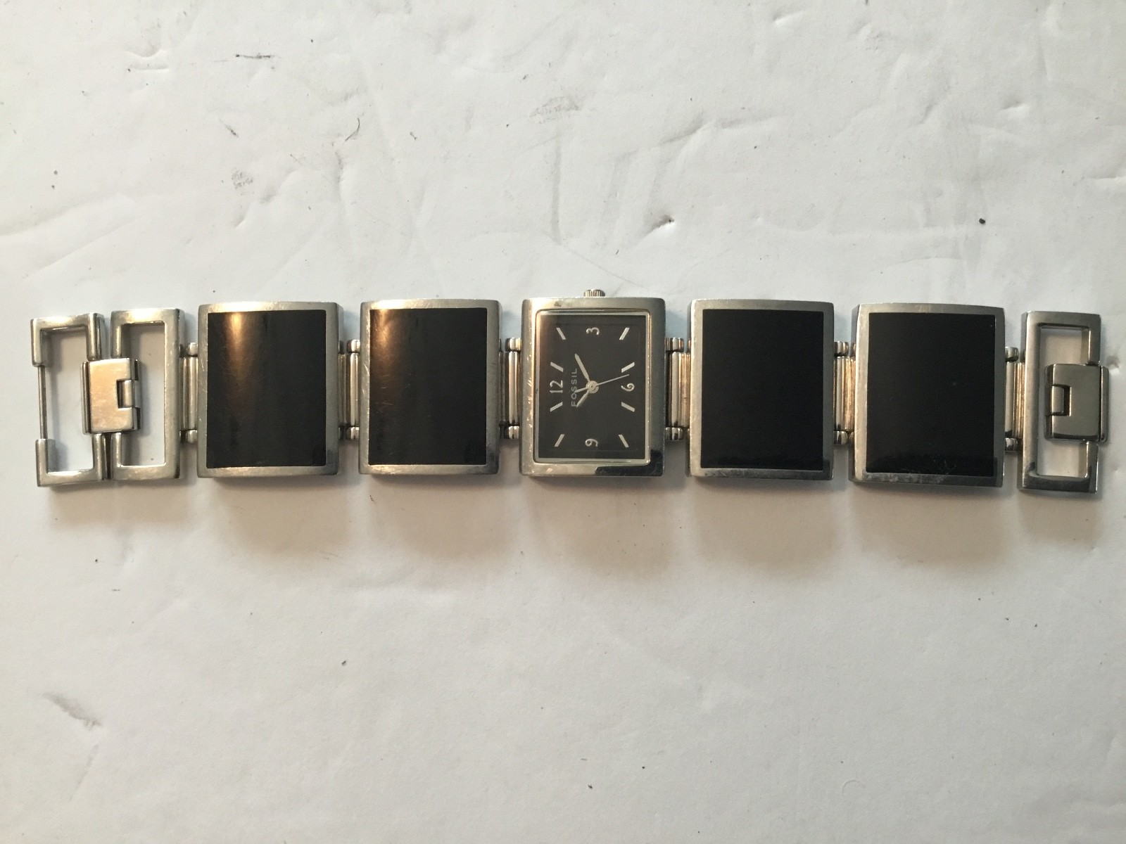 Fossil F2 ES-1619 All Stainless Steel 50 meters 165 feet, quartz, needs new batt