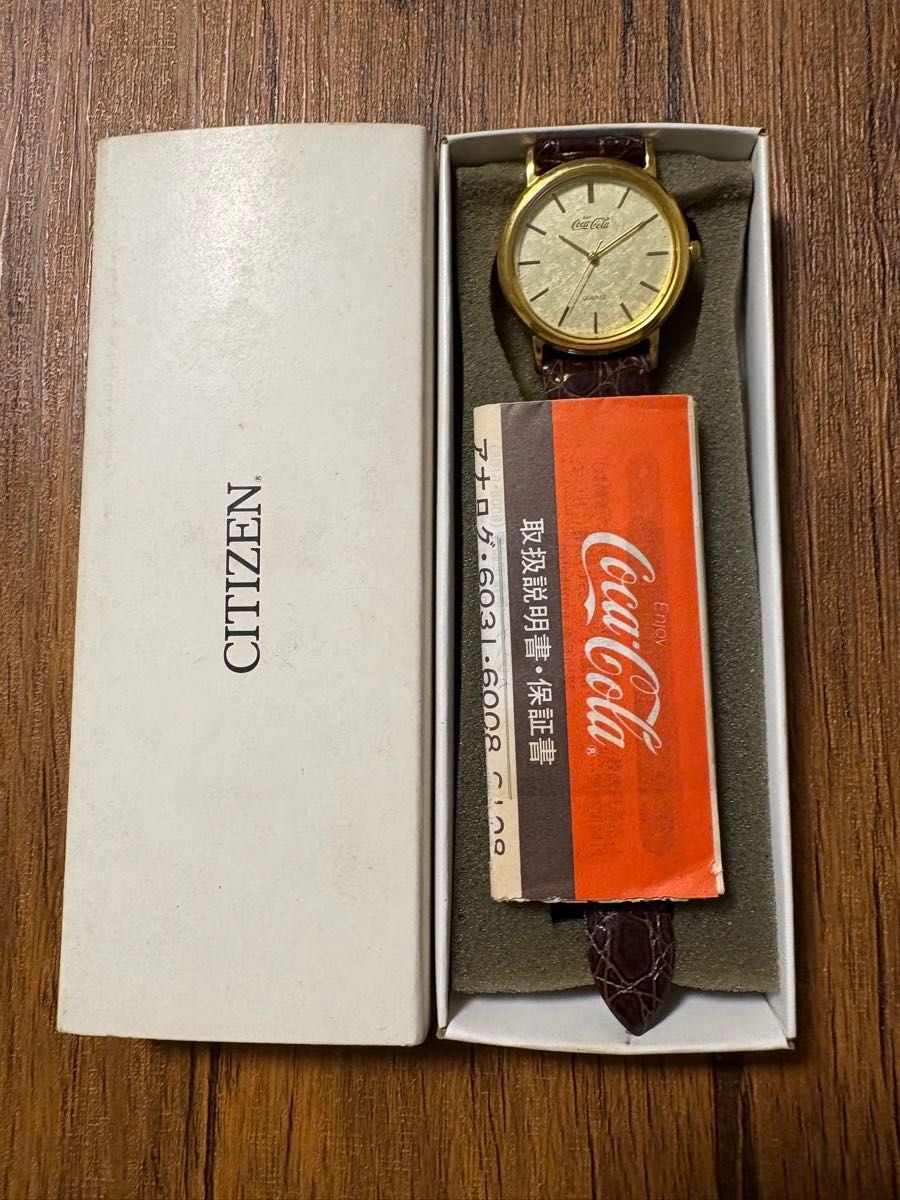 CITIZEN Coca Cola Wristwatch Quartz with Box