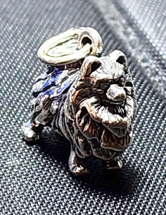 Sterling Silver .925 Pomeranian charm-charm bracelets or pendent-New with tags