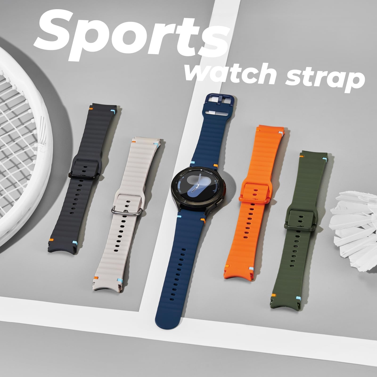 3 Pack Sport Band Compatible for Galaxy Watch 7 Bands 44mm 40mm, Samsung Gala…