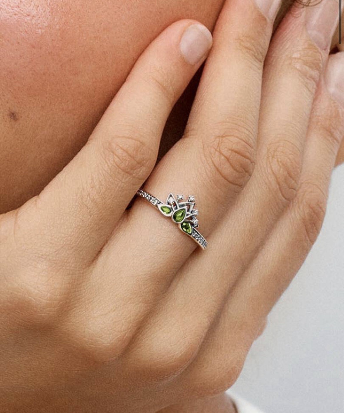 Pandora Disney Princess Tiana Ring 925 Sterling Silver Size 56 (7.5)