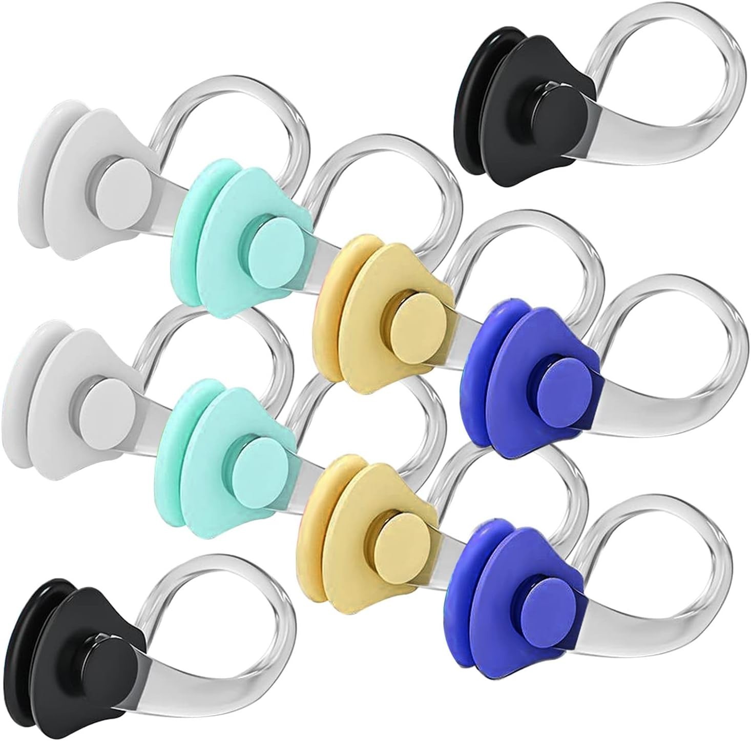 10Pcs Nose Clip for Swimming Nose Plugs for Kids and Adults Multi-Color