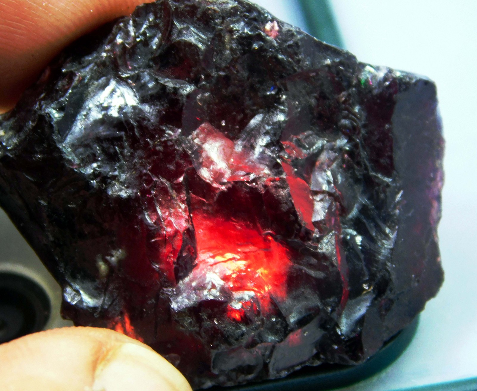65 CT+ Natural Red Mexican Fire Opal Translucent Rough Loose Gemstone 5