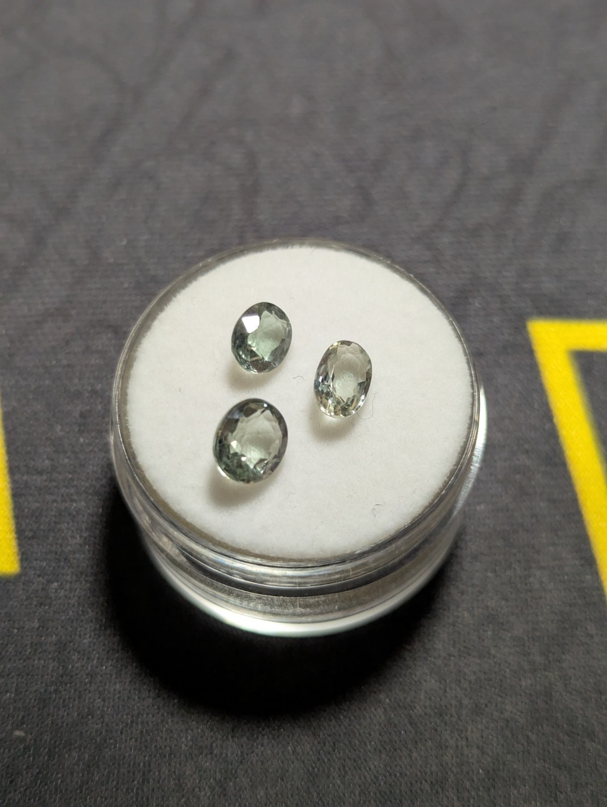 1.98ctw Natural Sage Gray-Green Tourmaline Lot (3) Oval VS Unheated Africa Gem
