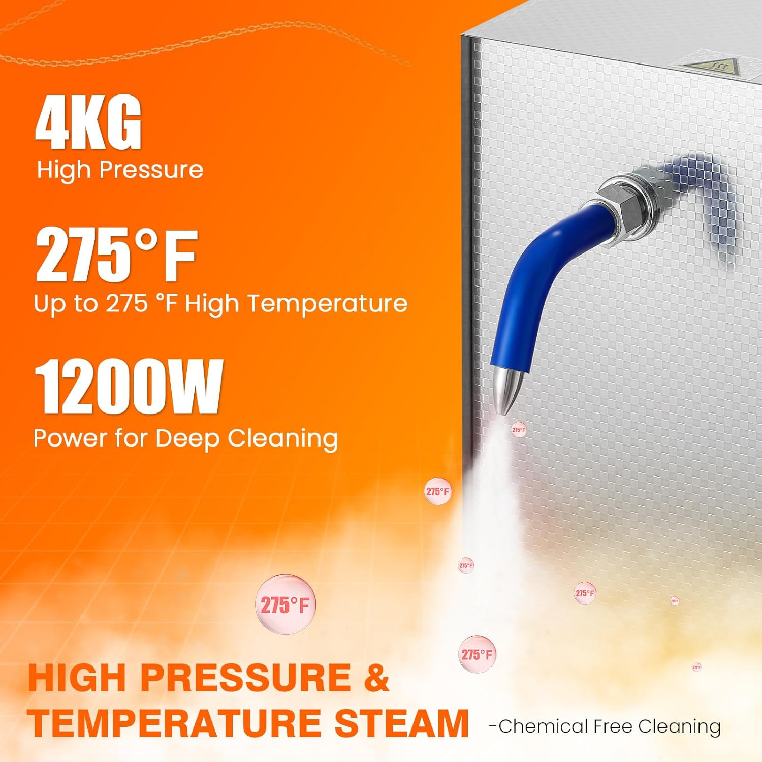 Professional Jewelry Steam Cleaner 2L, High-Pressure, Fast & Effective Cleaning
