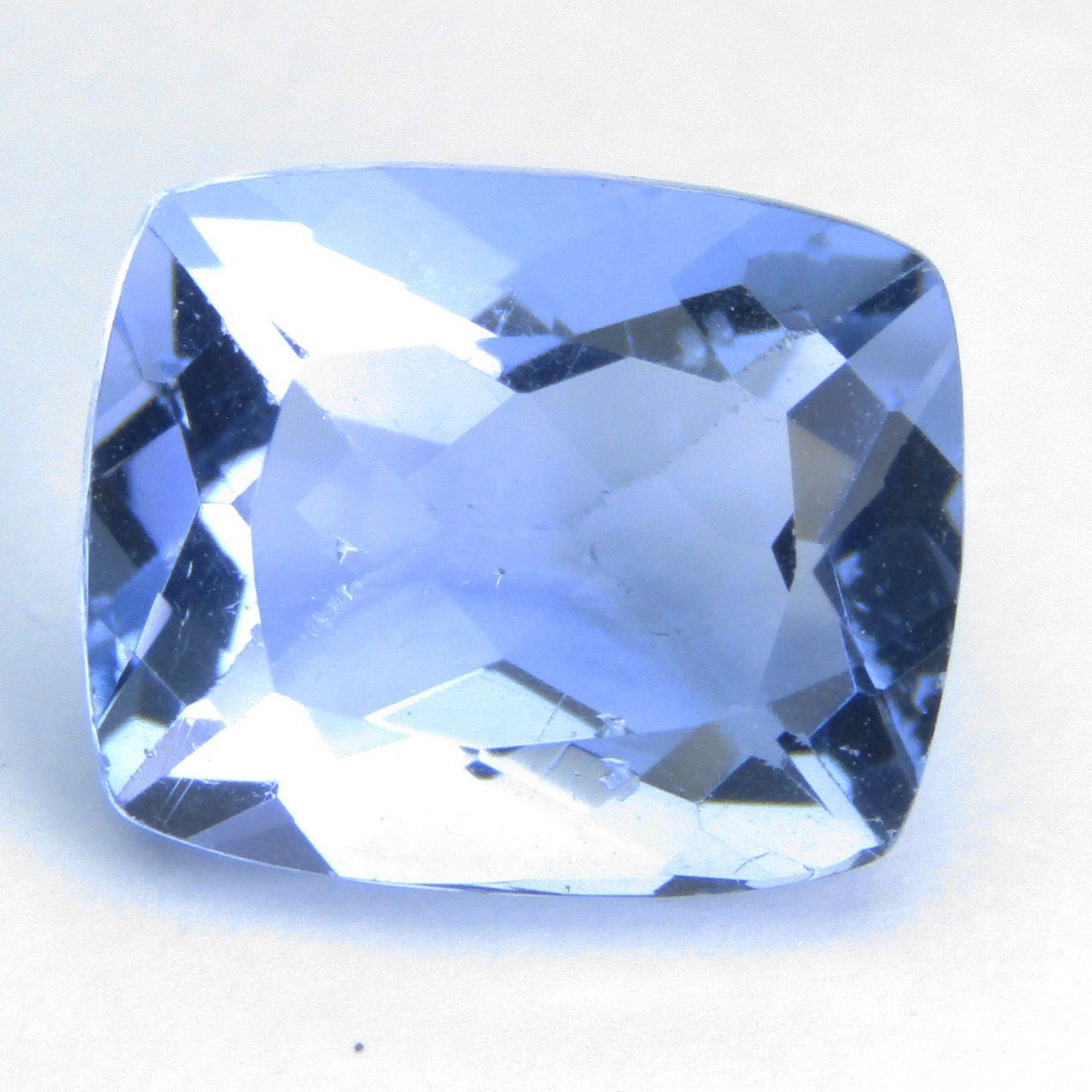 5.43Cts Amazing Natural Blue Fluorite 11.2×9.2mm Cushion Shape Collection Gem