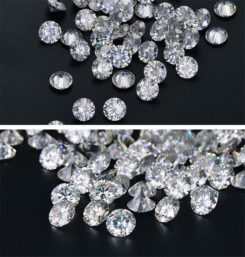 Moissanite Real Gem Stone GRA Certificate 3-12mm 0.1-6ct D VVS1 Round Loose Bead