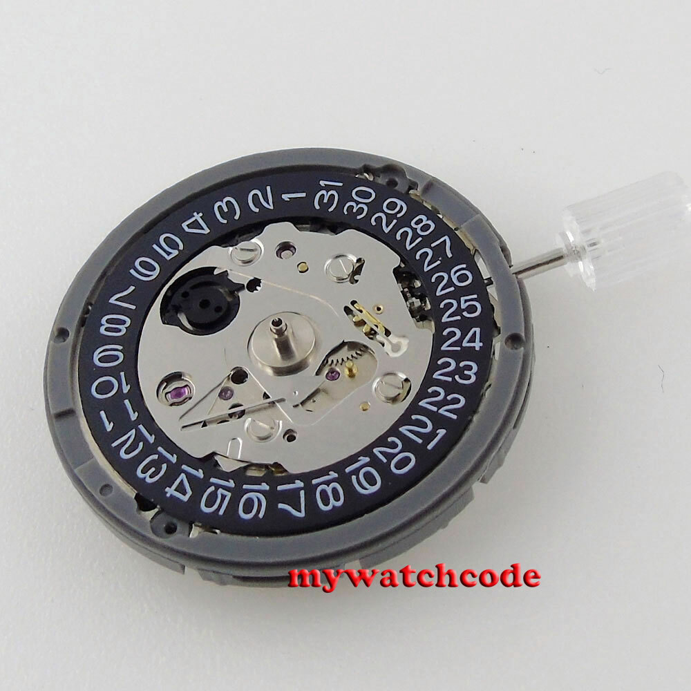 New Japan NH35A Automatic Watch Movement SII or TMI black date window 24 jewels