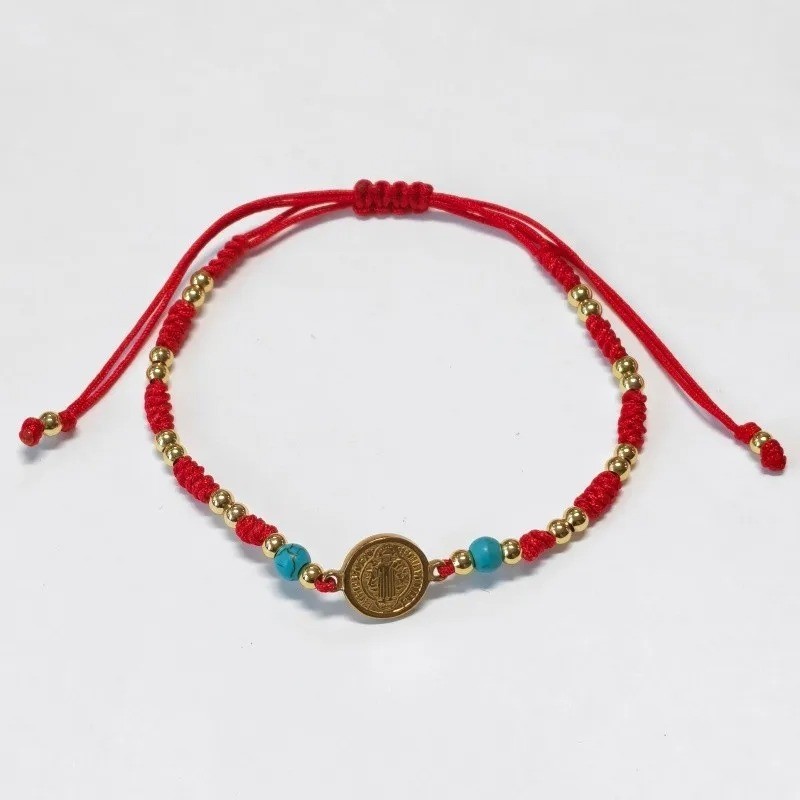 Round Beading Drawstring Bracelet For Women With Copper Rope Chain new design
