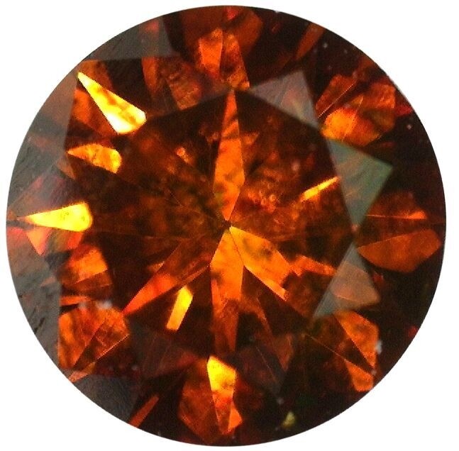 Natural Extra Fine Deep Amber Red Diamond – Round – VS2-SI1 – Africa – Extra Fin