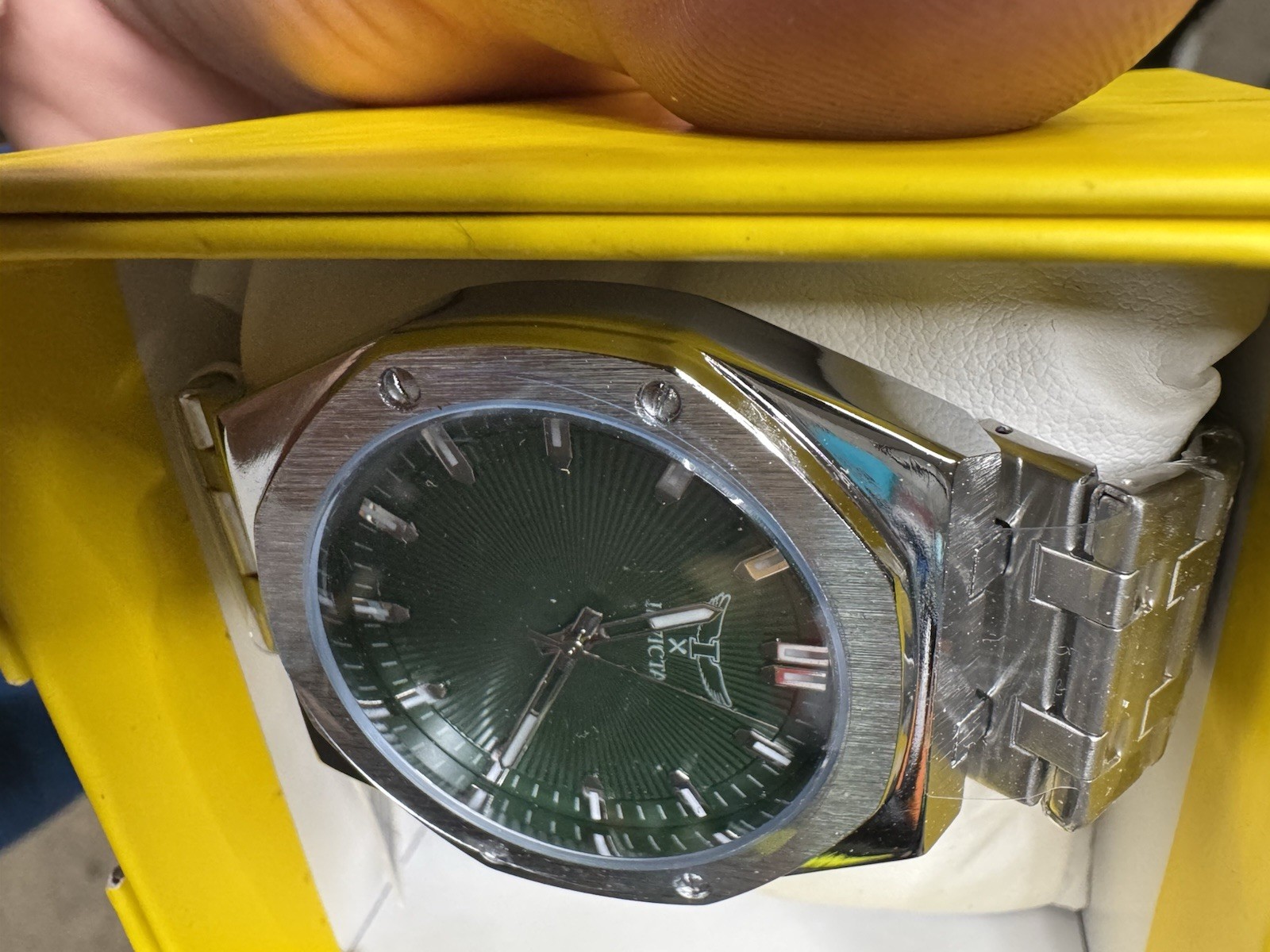 Invicta Men’s Specialty I 69960 Octagon Green Sunray Dial Stainless Steel Watch