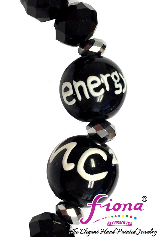 Science Jewelry Chemist Bracelet Energy Physics Handmade Stretch E = MC2