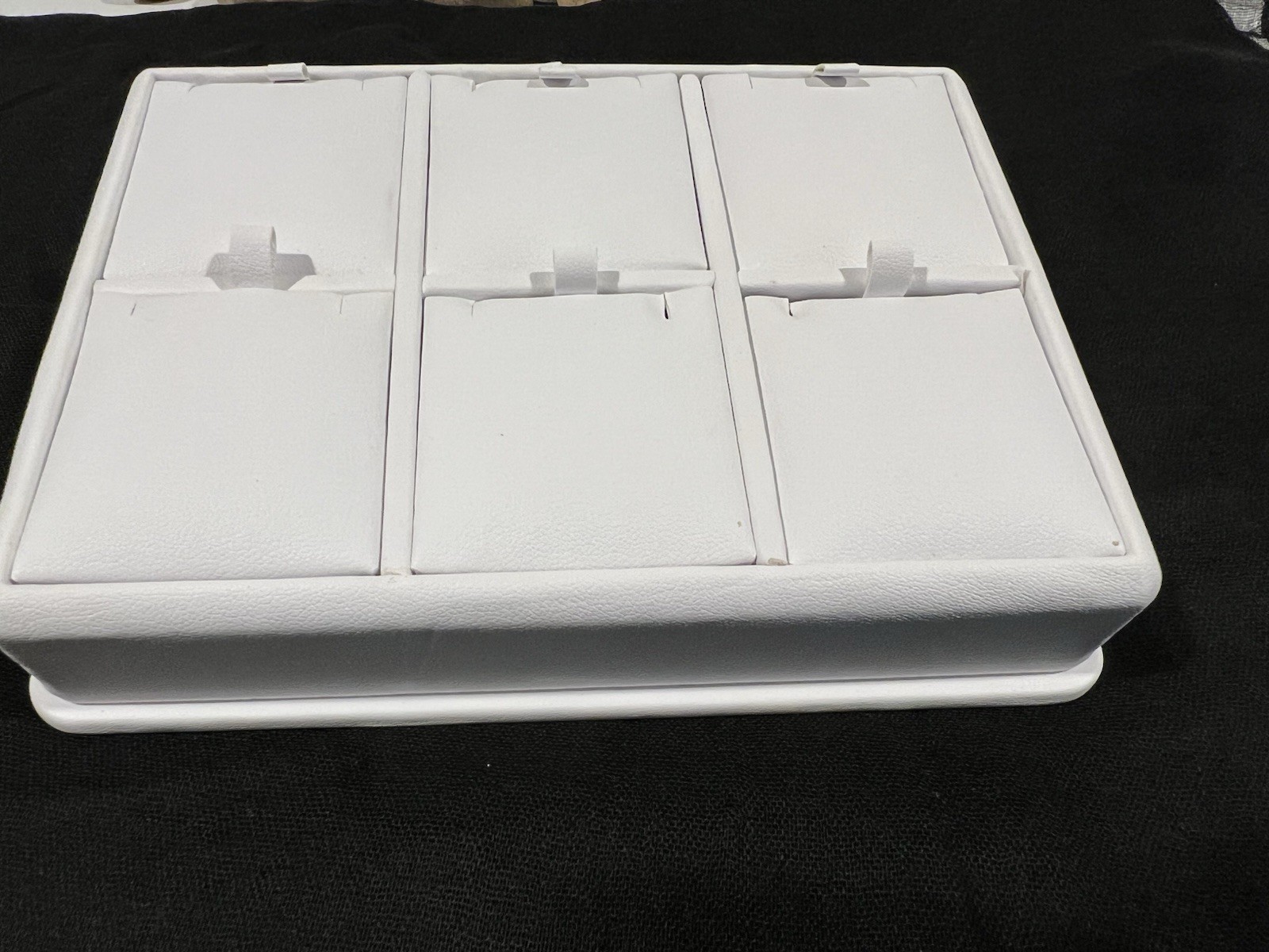 White leather pendant Charm display Tray