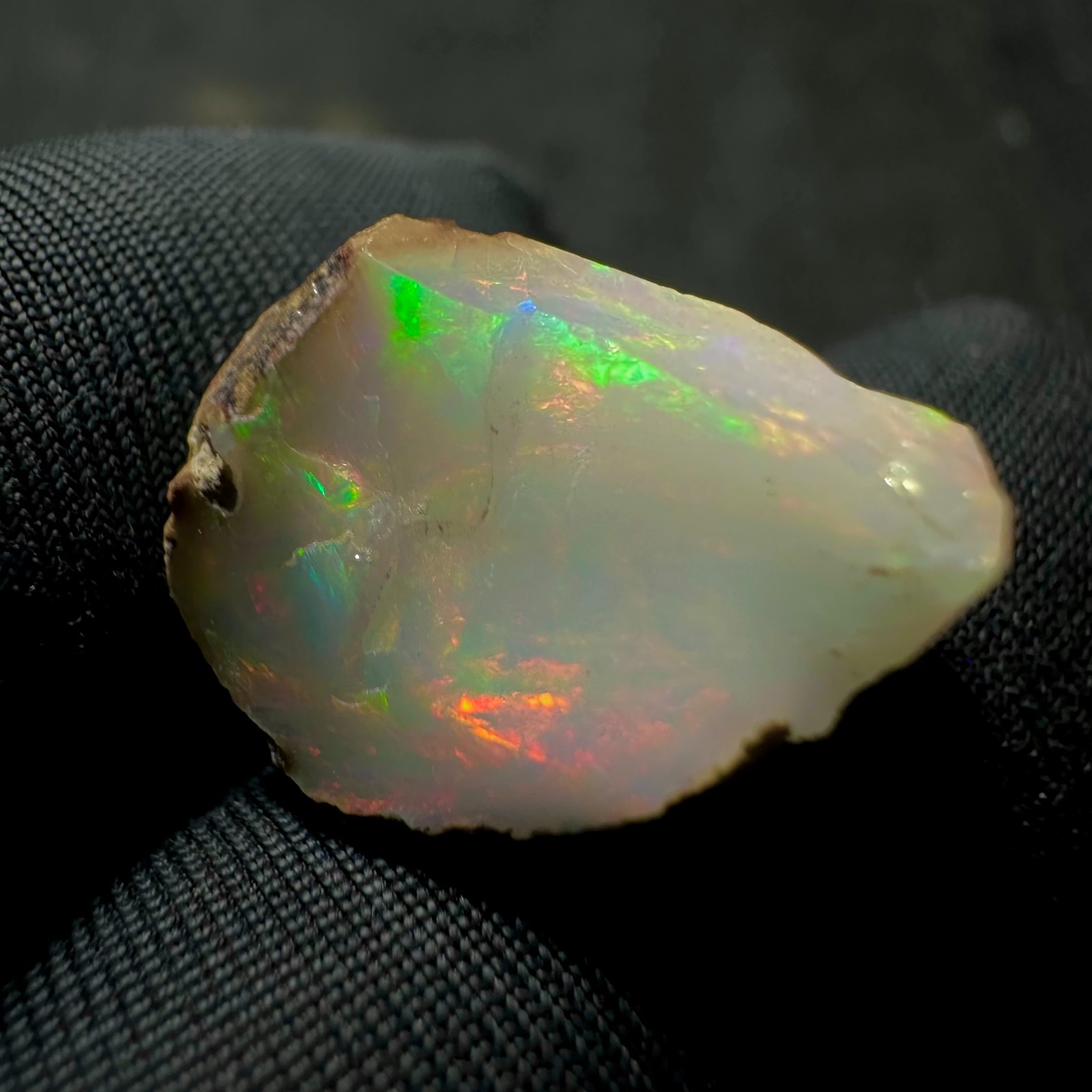 6.45 CTS Natural Ethiopian Opal Rough, Multi Fire Opal Gemstone, Welo Opal Raw.