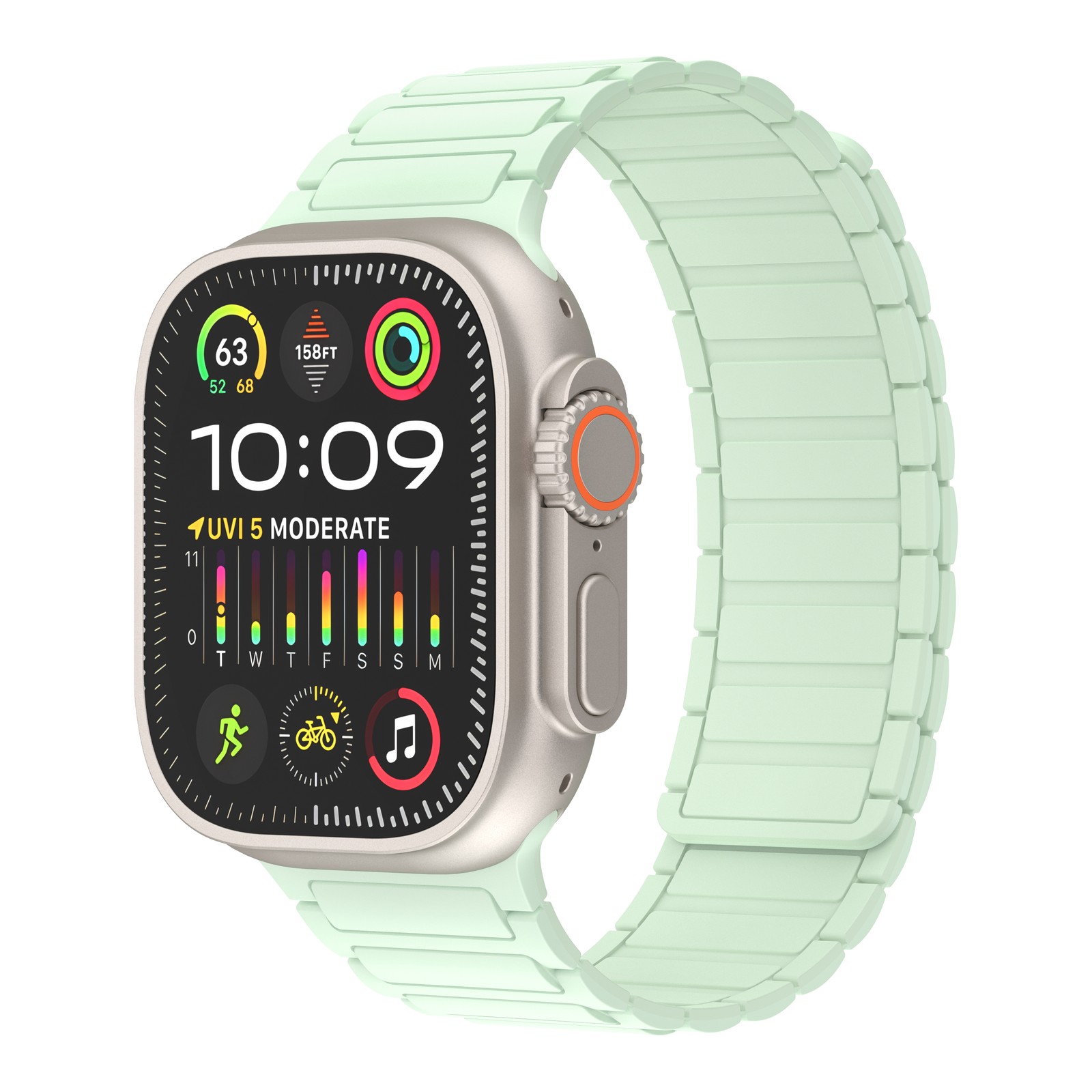 For iWatch Series 11 10 9 8 7 6 1 Ultra Magnetic Silicone Replacement Wristband