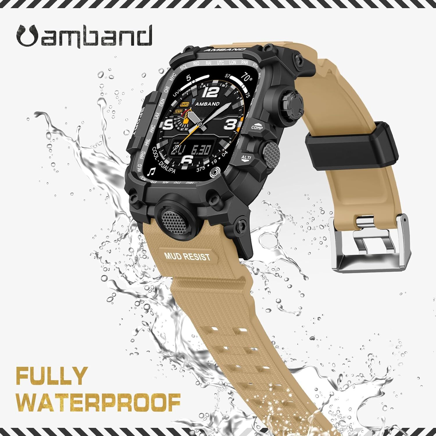 Luxury Rugged Metal TPU Case+Band Strap For iWatch Series 10 9 8 7 6 5 SE Ultra