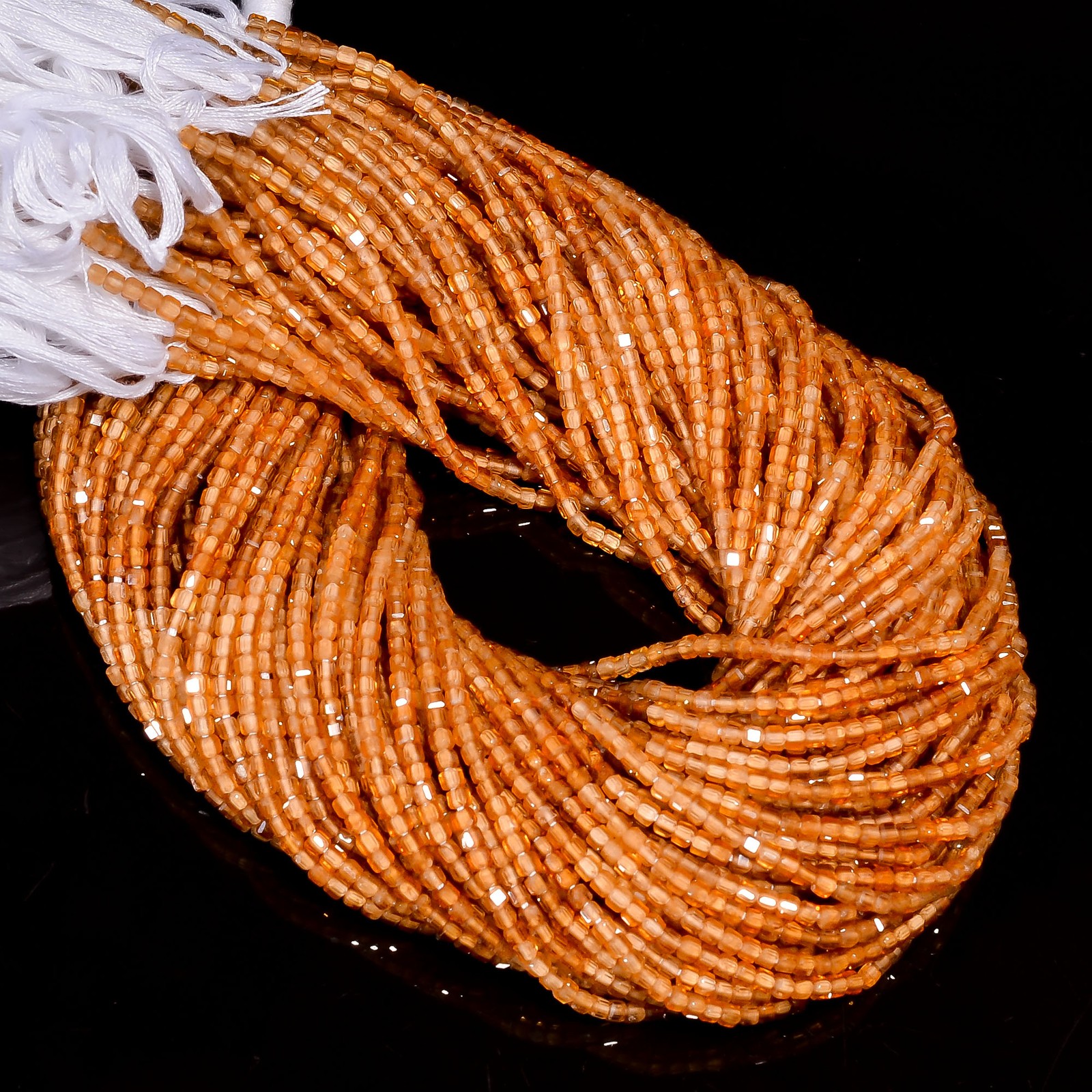 Natural Spessartite Garnet Gemstone Box Faceted Beads 2.5-3 mm Strand 12.5″ 508
