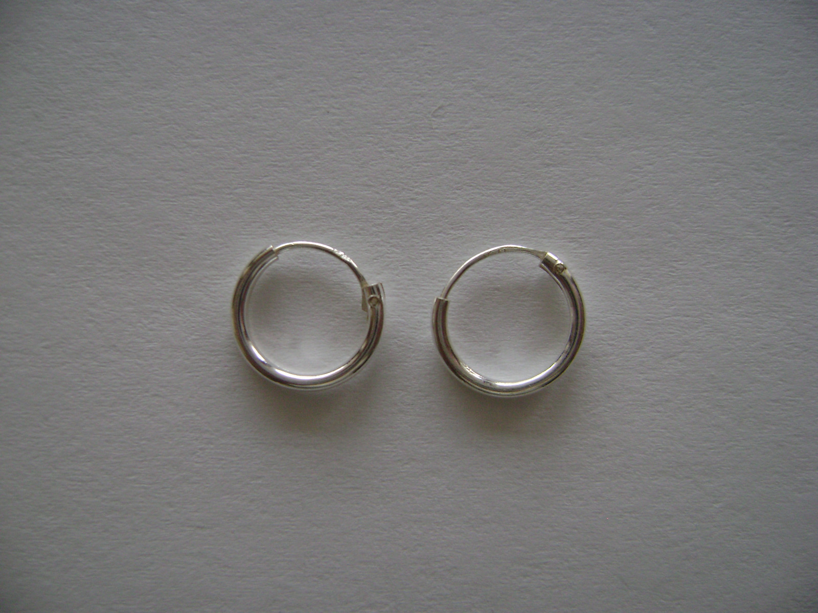 Sterling Silver 10mm x 1.2mm Endless Hoop Earrings New