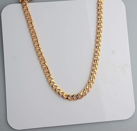 Cadenas de Titanium Cadena Cubana Oro 18K Eslabón Cubano Regalos Para Hombres US