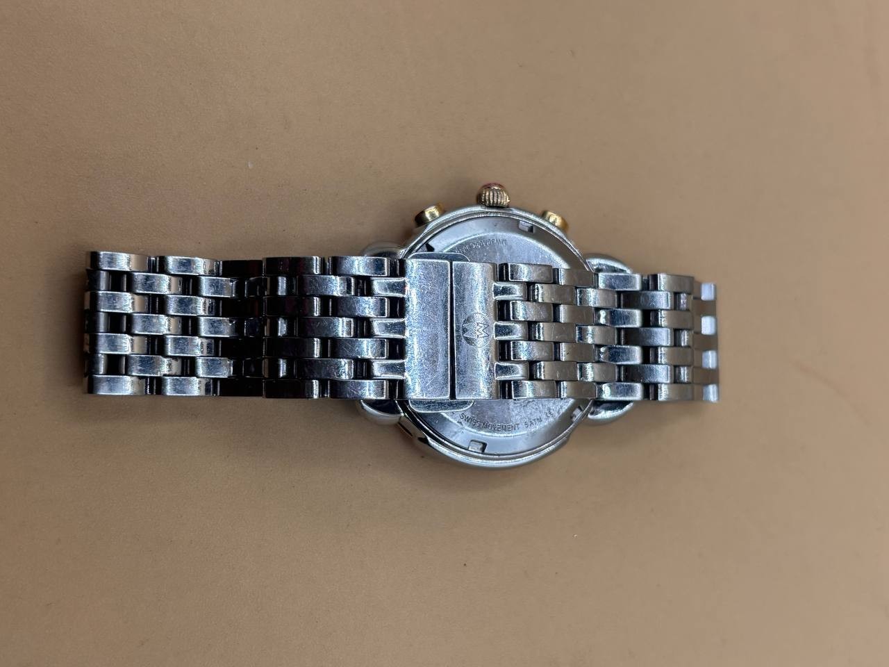 Michele Sydney MW30A Chronograph Mother Pearl Diamond Dial Quartz Watch R19 PH9