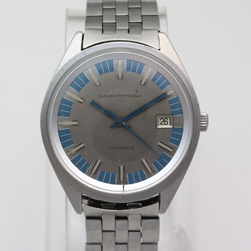 Girard Perregaux Gyromatic Automatic Date 37mm Steel Unique Dial Watch 1960’s