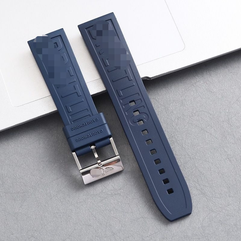 22 24mm rubber strap silicone suitable for Breitling Avenger orange blue
