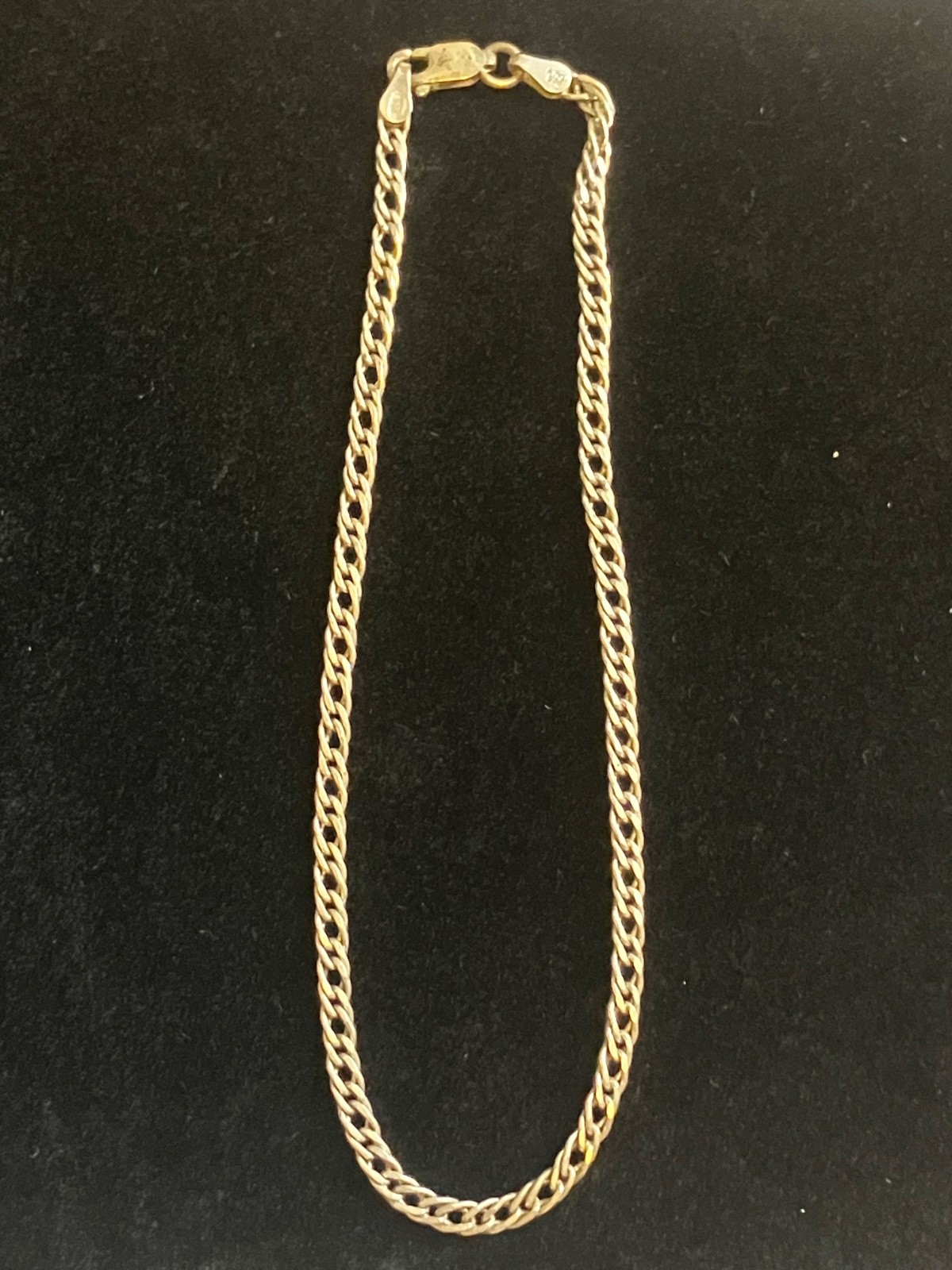 Italy Solid 925 Sterling Silver Flat Curb Cuban Link Men’s Bracelet 9.5in. 3.9 g