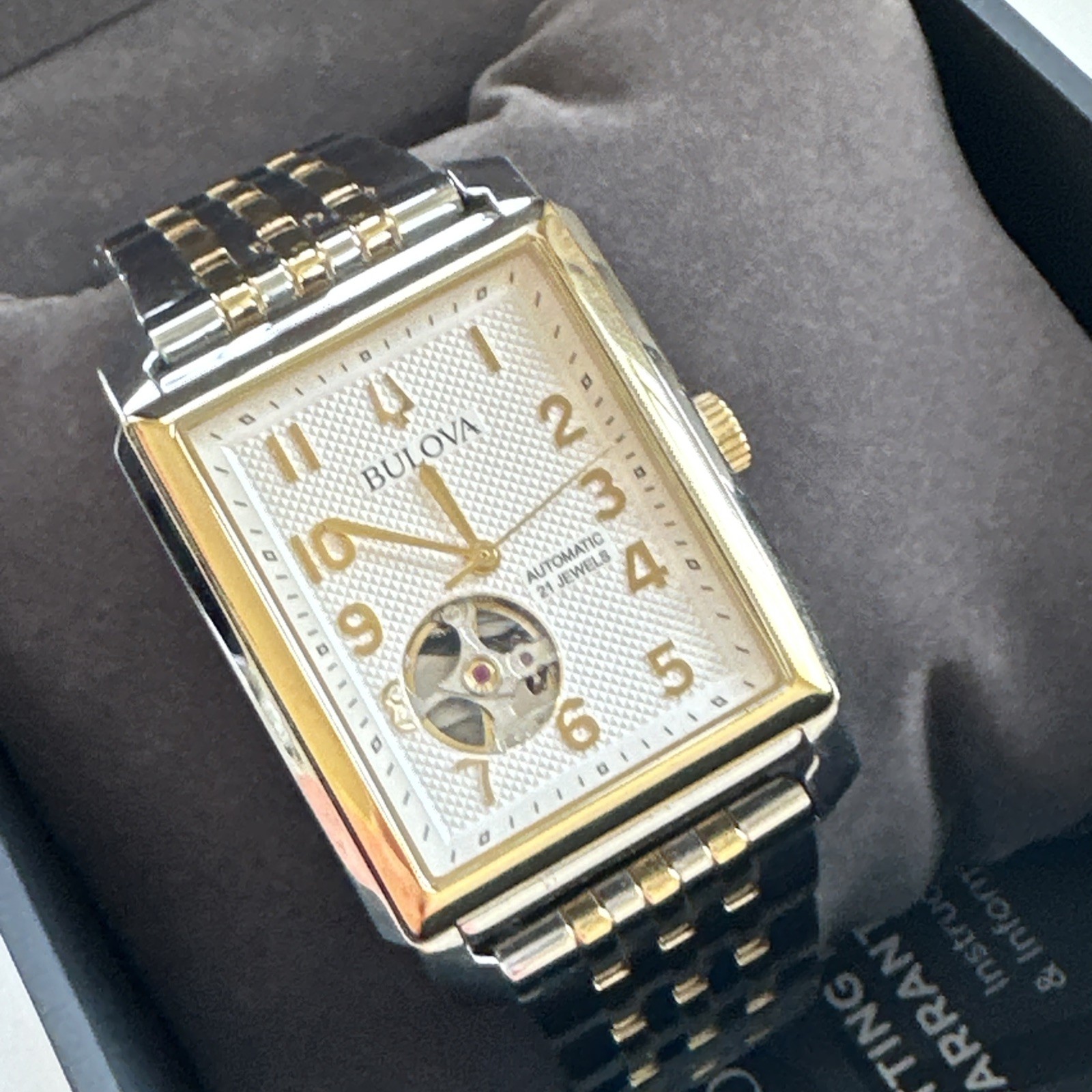 Bulova Men’s Sutton Classic Automatic Silver Stainless Steel Watch 33MM 98A308