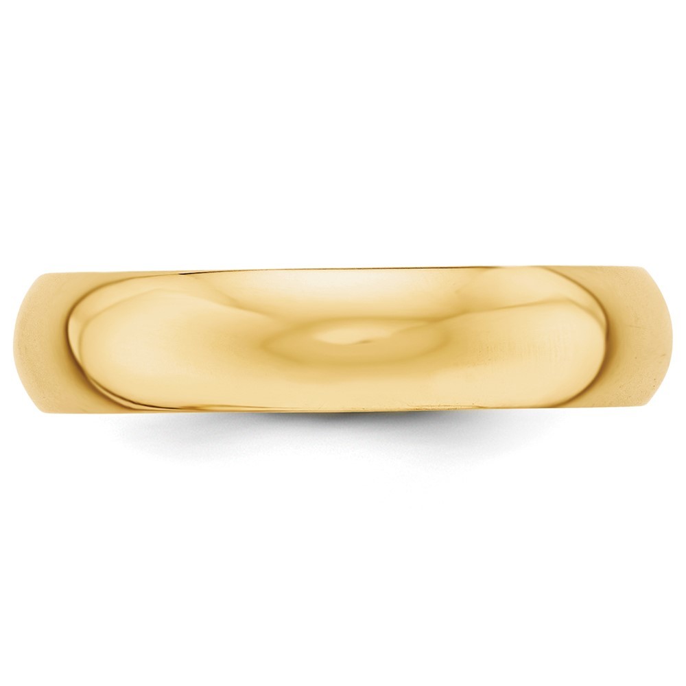 10k Yellow Gold 5mm Half Round Wedding Band Ring Size 9