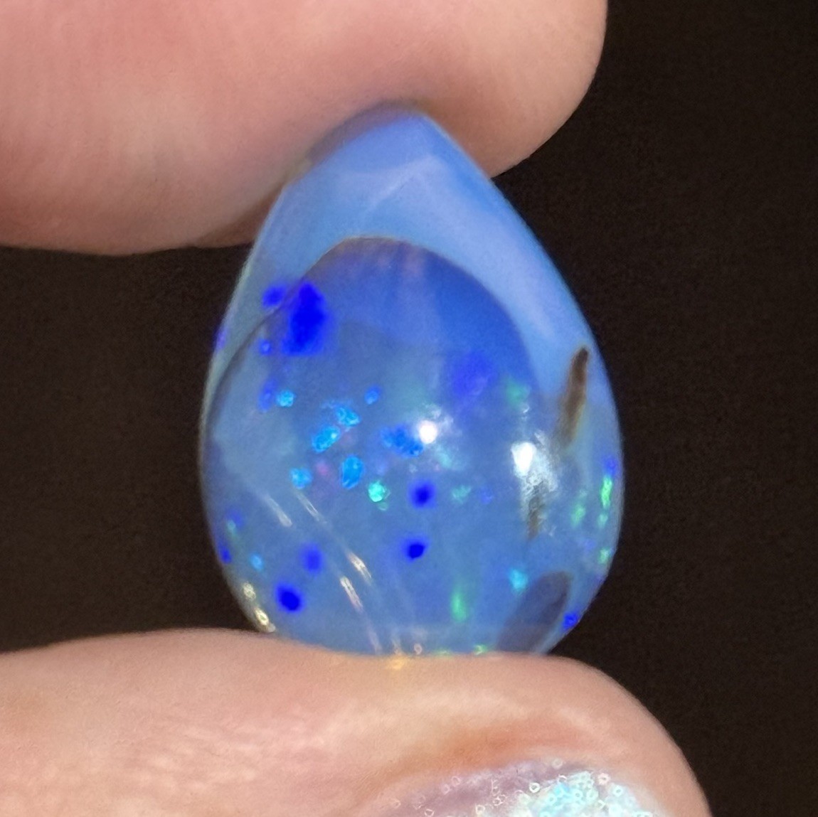 6.25ct 19×12.8×5.7mm Unique Ethiopian Welo Opal Pear Shaped Cabochon Gem