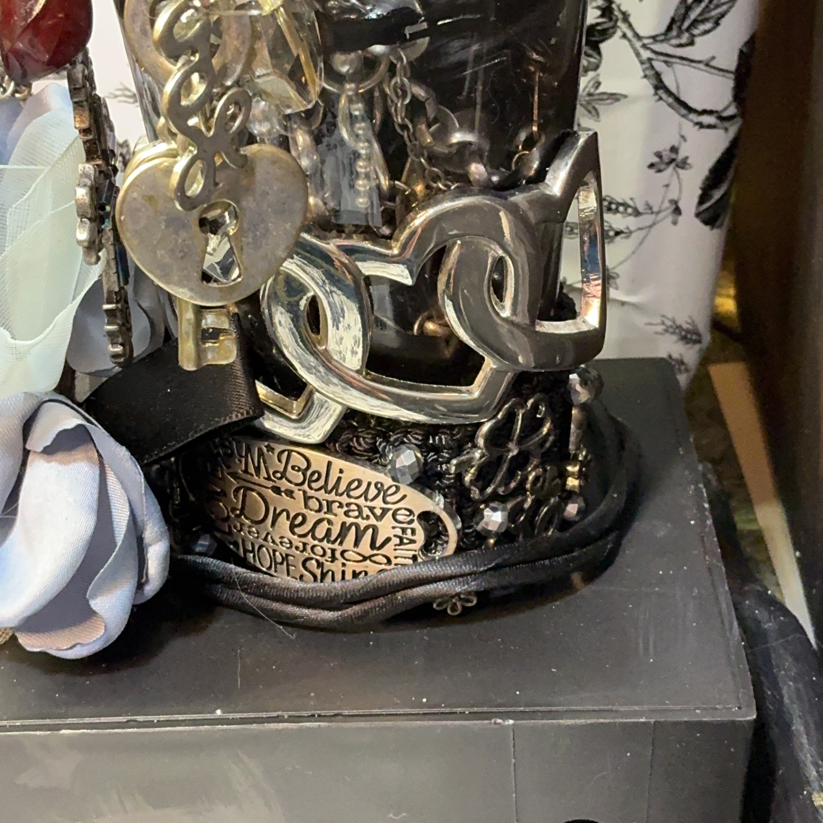 Curted Gothic Jewelry Jars, From Dark Romance- Biker Goth-You Pick
