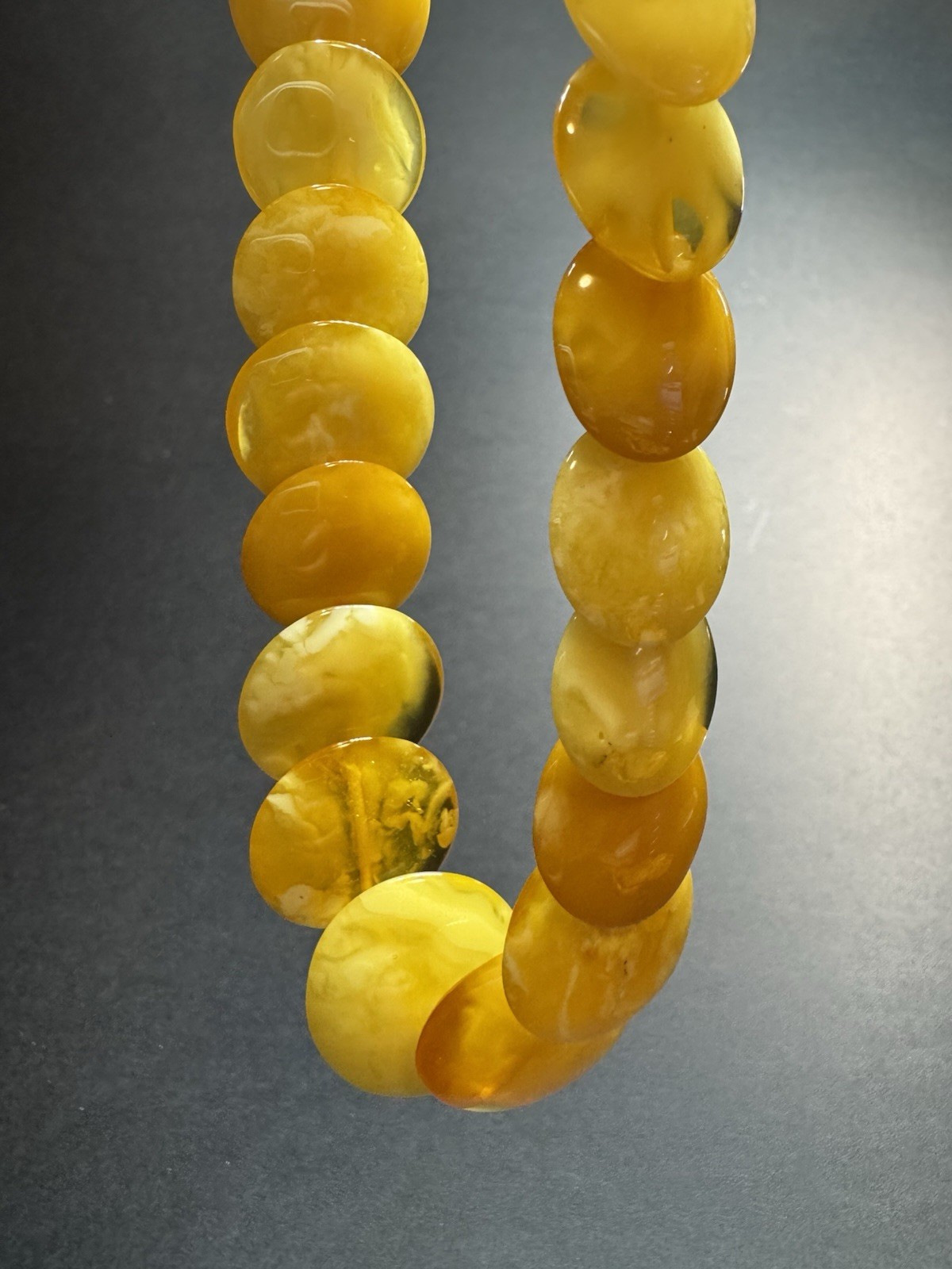 Natural Baltic Amber Necklace Butterscotch Egg Yolk Amber 27.2g 46cm