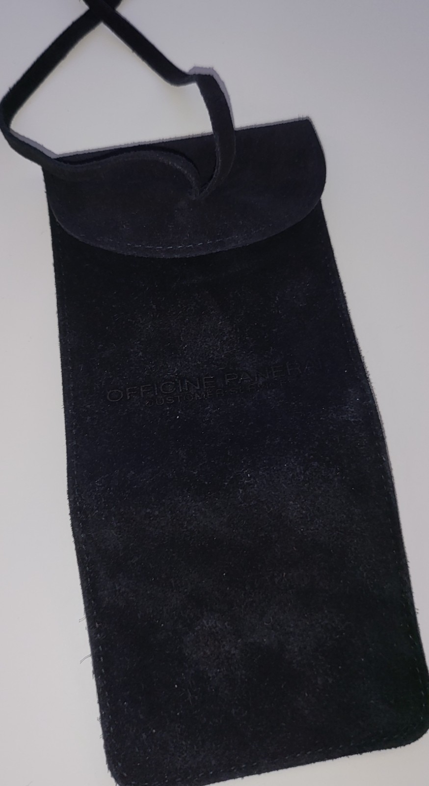 OFFICINE PANERAI Black Alcantara Case ”Customer Service” 90s