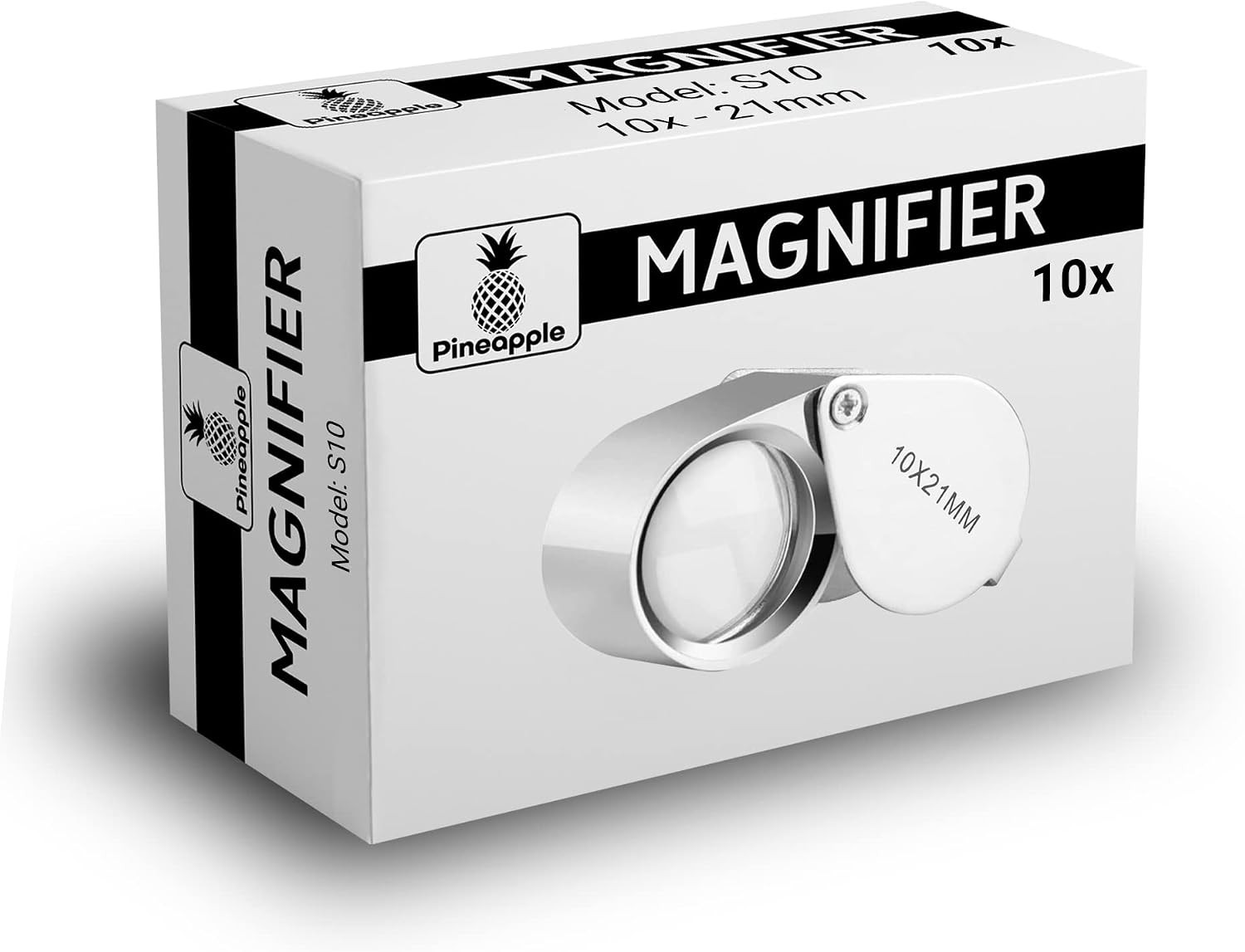 10X Jewelers Loupe Magnifier Pocket Magnifying Glass Small Jewelry
