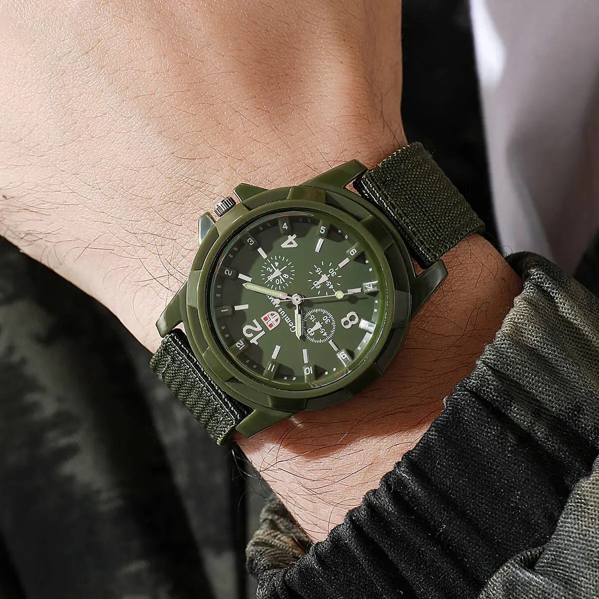 MILITARY Mens Outdoor Sport Army Quartz Analog Wrist Watch Nylon Band