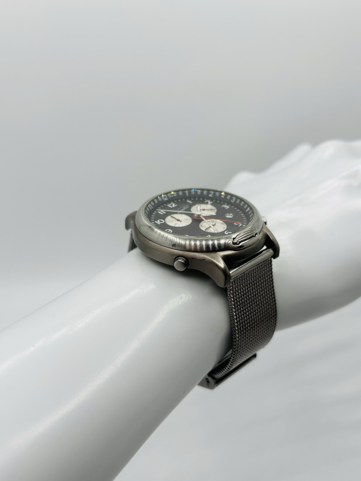 Vintage Graf Zeppelin Classic Line 7480/1876 Titanium GMT Dial Watch German Made