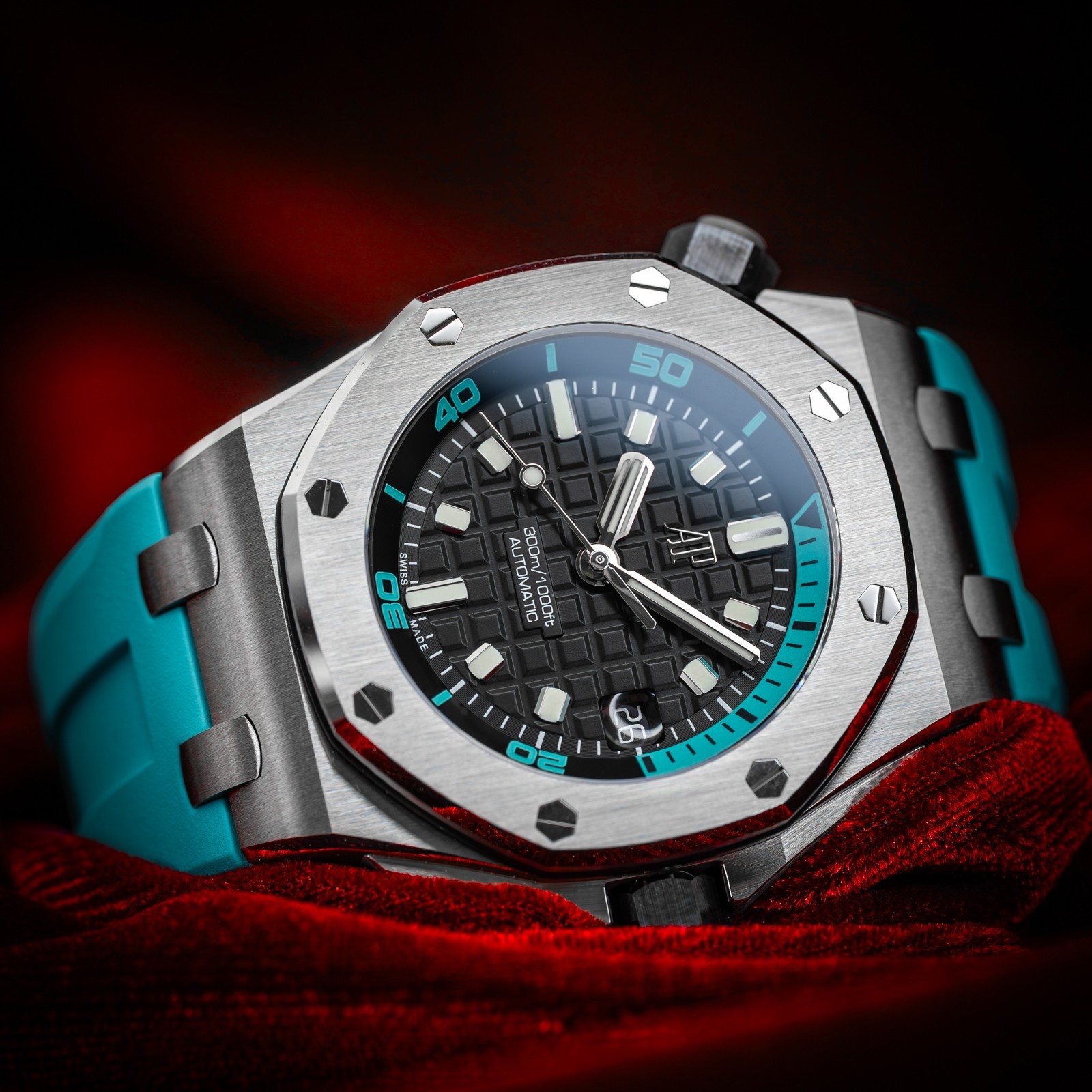 Audemars Piguet Royal Oak Offshore Diver Turquoise 42mm 15720ST.OO.A355CA.01