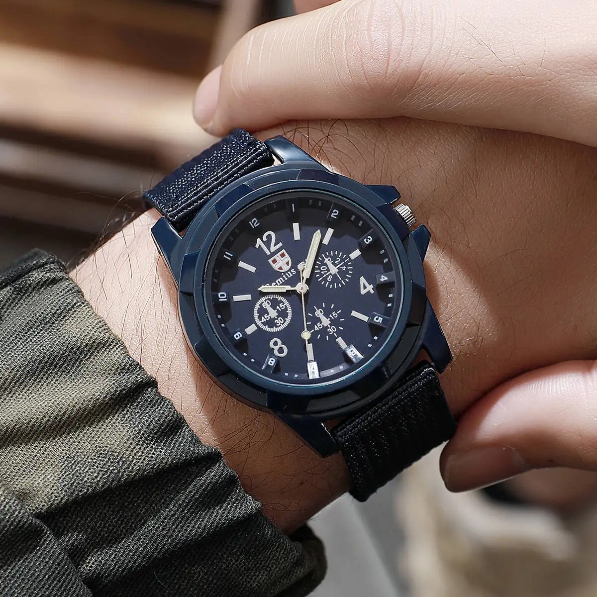 MILITARY Mens Outdoor Sport Army Quartz Analog Wrist Watch Nylon Band
