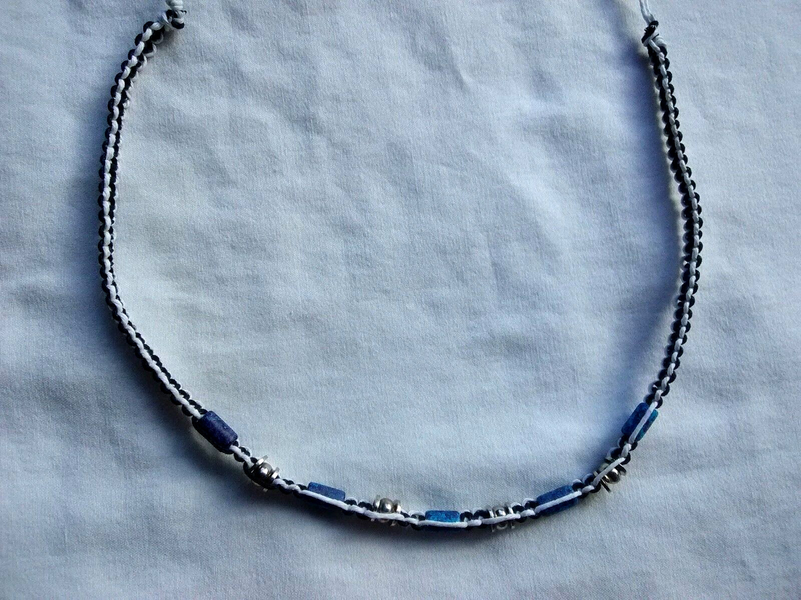 SURFER Boho HEMP NECKLACE 27″ Adj Unisex Macrame Boho Hippie US Seller New