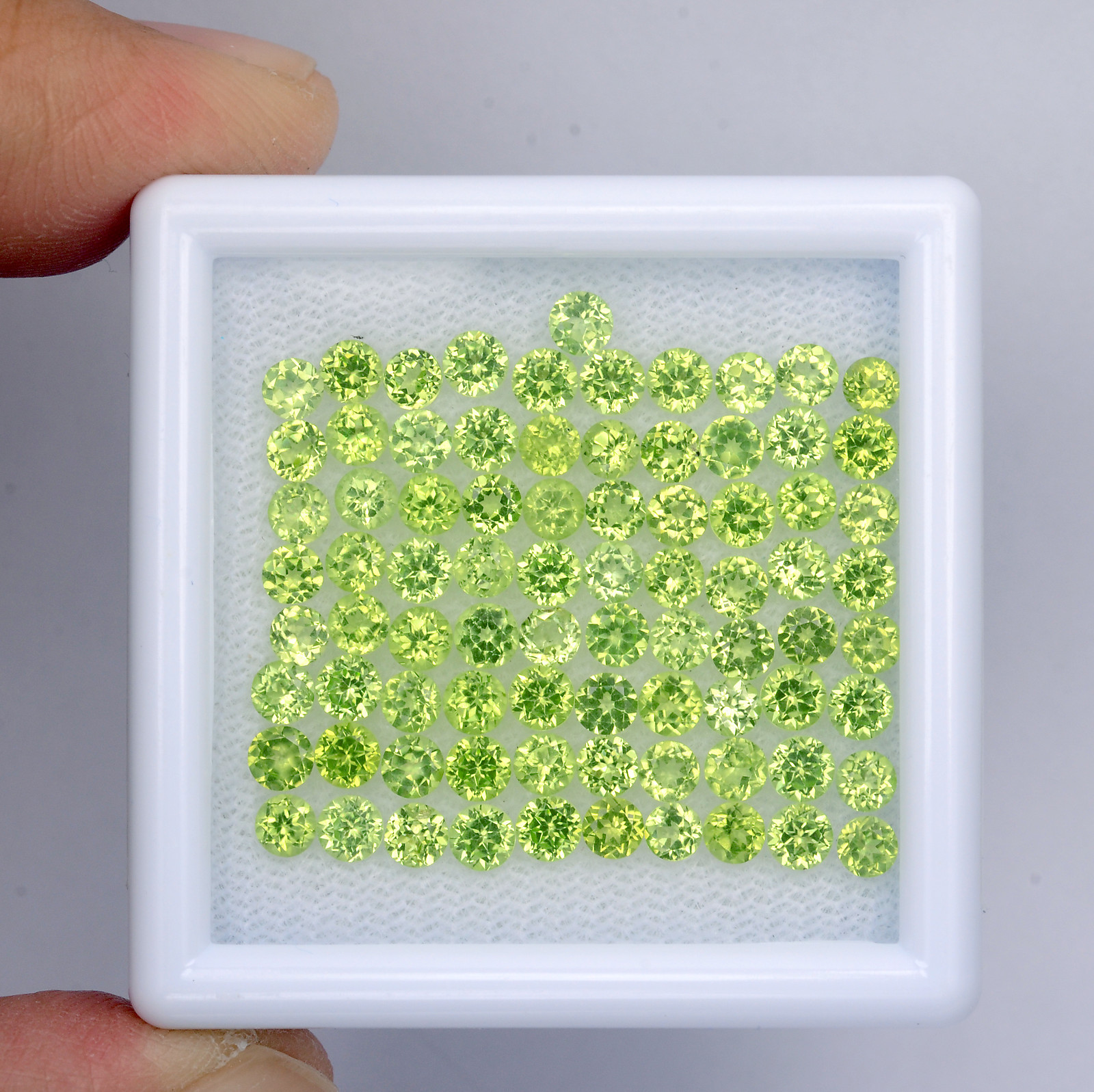 GENUINE SET! 10ct. 81PCS Best Unheated 100%Natural Green Peridot Round 3mm #5