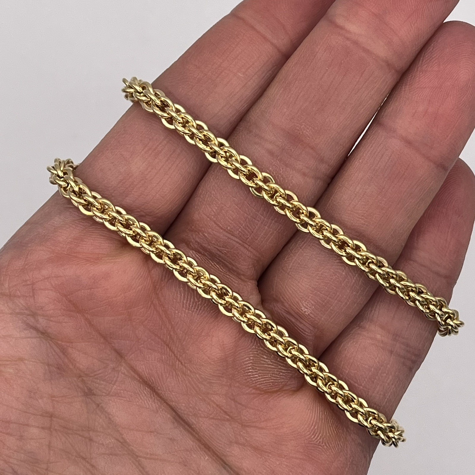 UnoAerre 18k 750 Yellow Gold Ladies 18″ Fancy Link 4.9mm Link Chain Necklace