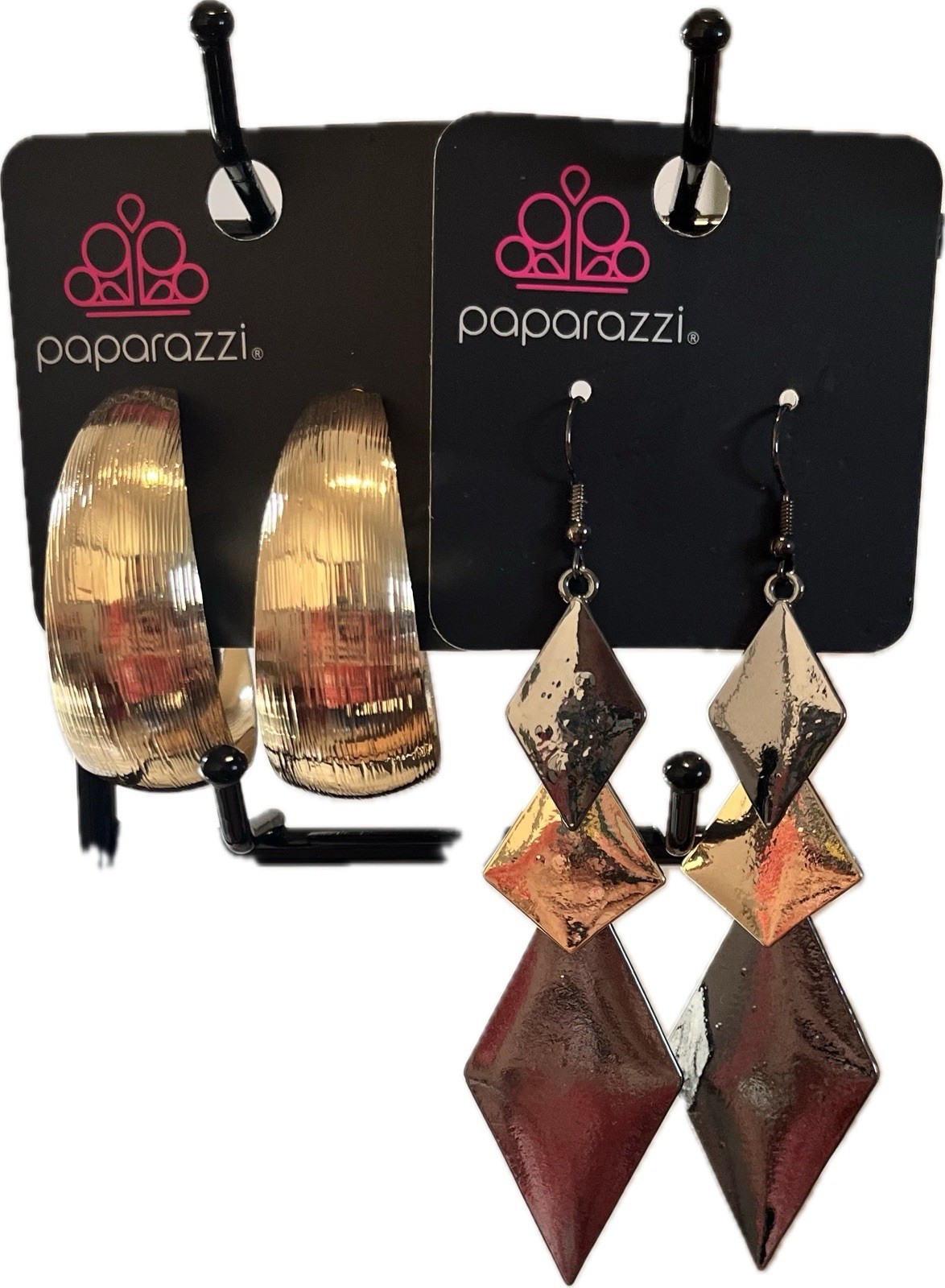 14 Pairs Paparazzi Earrings. Post Backs & Fish Hooks. Variety Colors & Sizes NWT