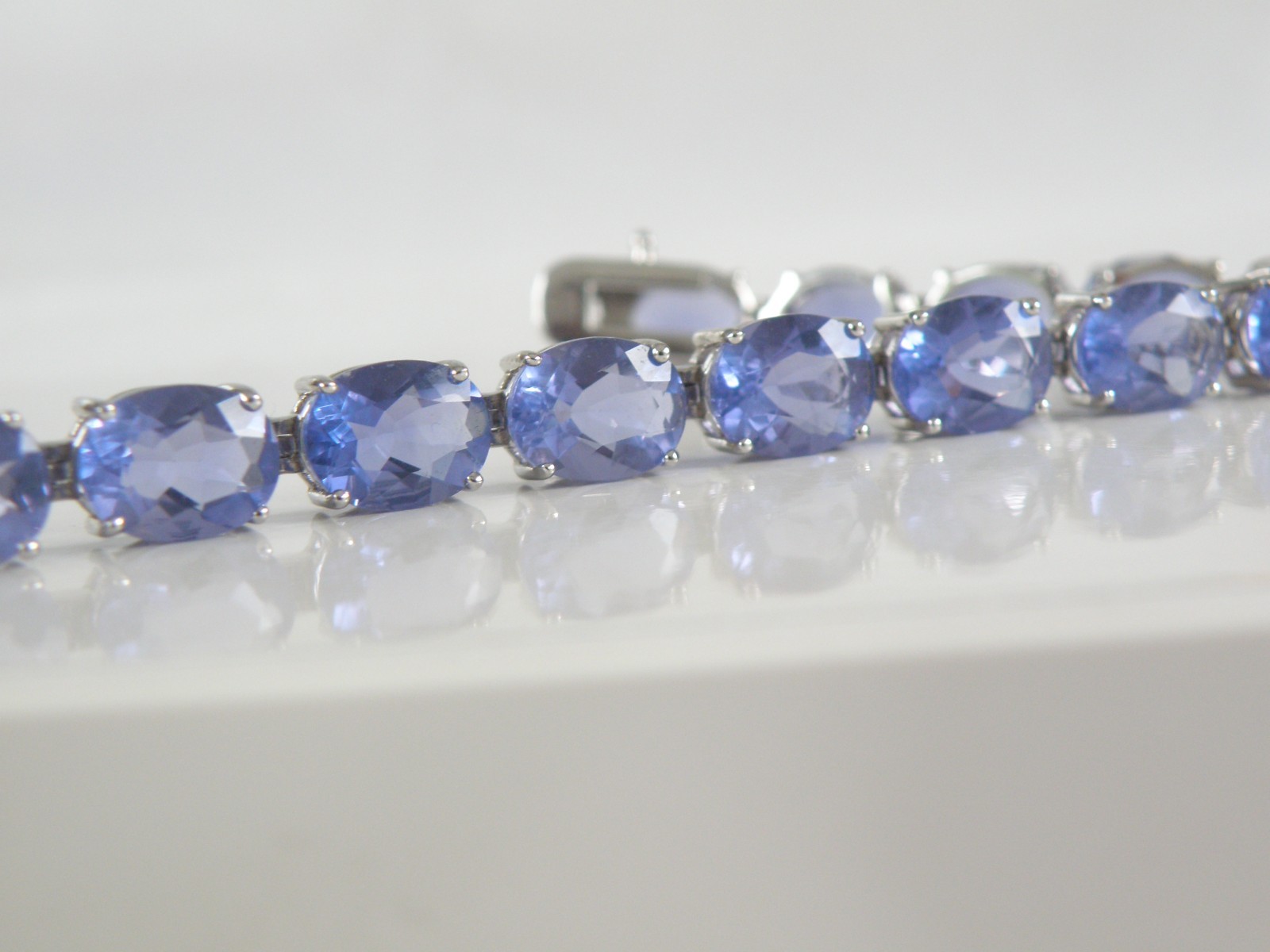 Sterling Silver 925 Treated Color Change Fluorite Tennis Bracelet Fits 7.5