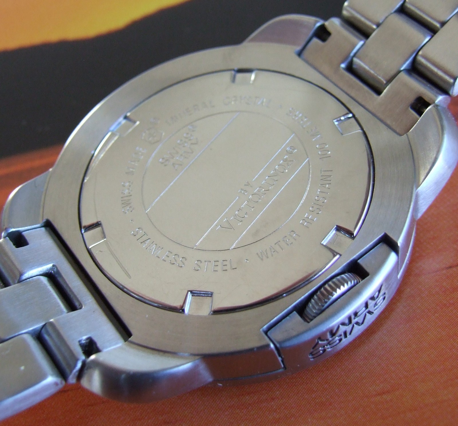 SWISS ARMY~Men RARE SC 1000 SOLAR COMPASS Quartz Date Watch~OEM SS Bracelet~NICE