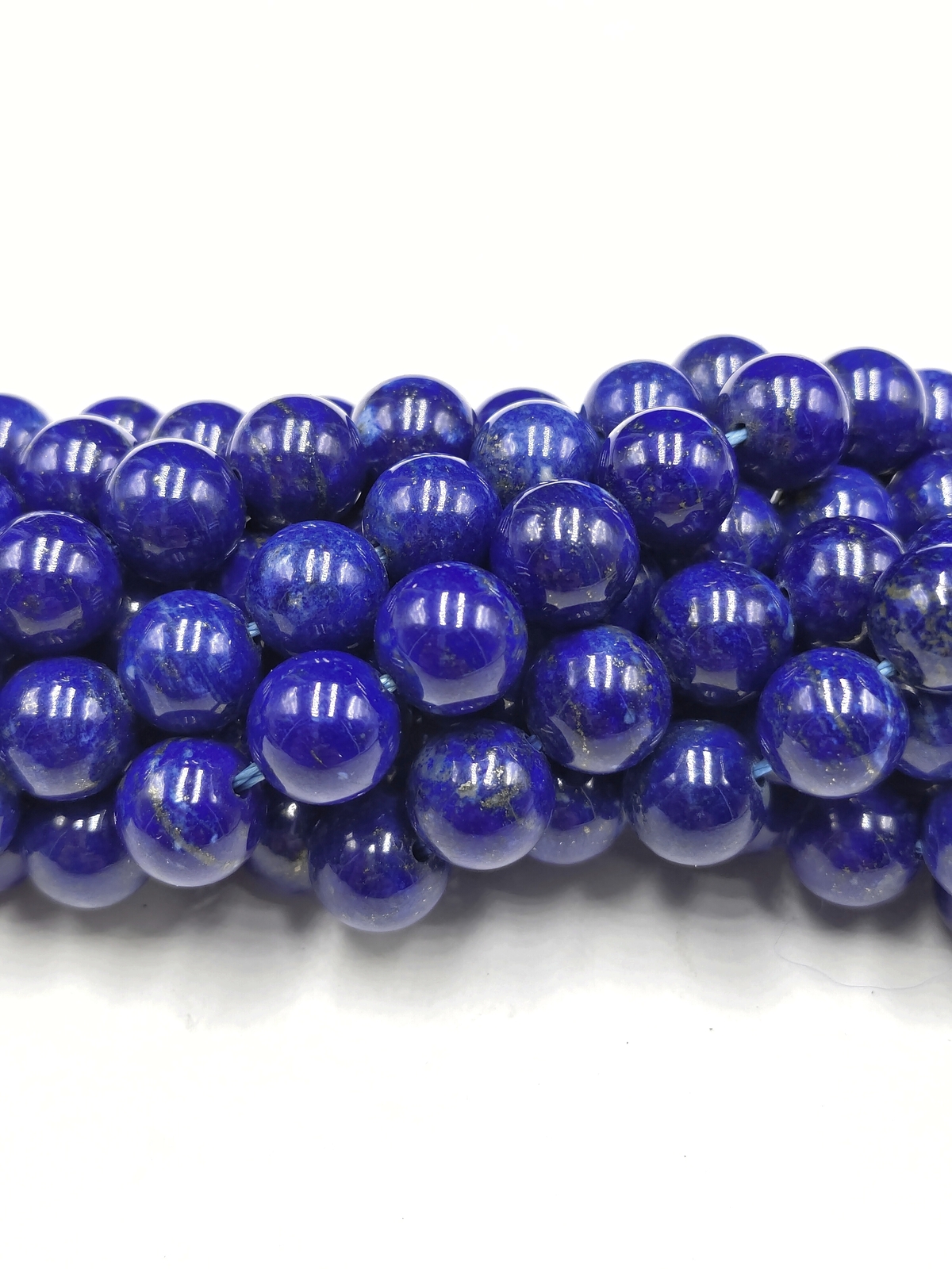 Genuine AAA Lapis Lazuli Smooth Round Beads Size 8mm 10mm 15.5″ Strand