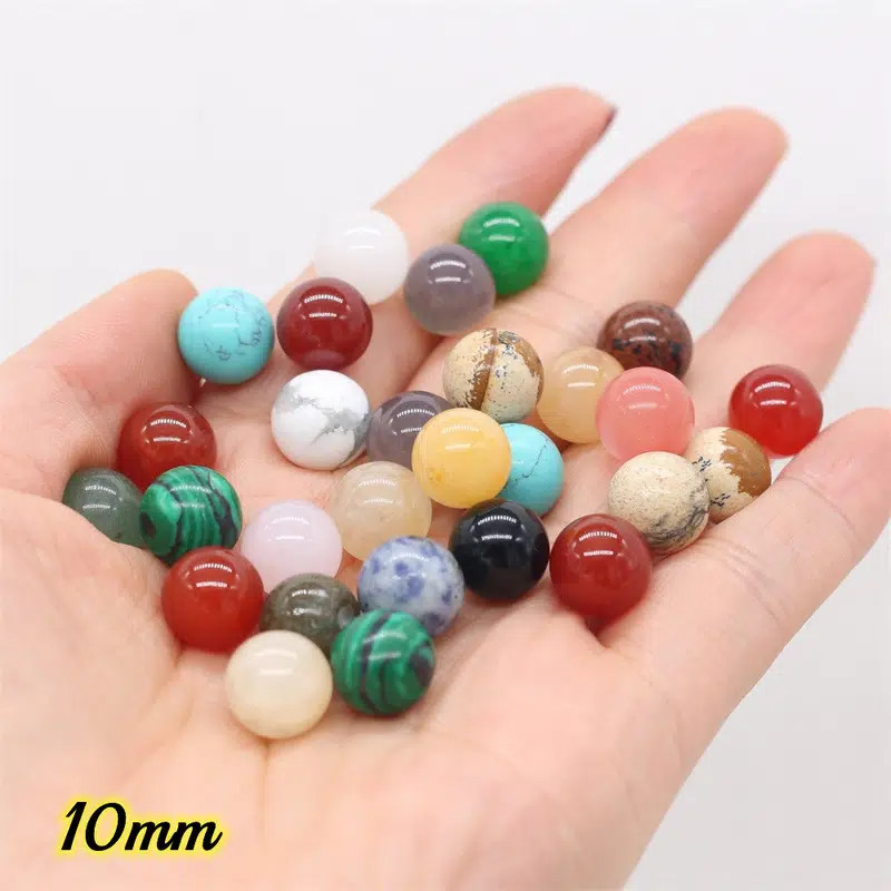 10/20/30/50 Pcs Natural Stone Balls 8/10/12/20Mm Random Crystal Gemstone for DIY