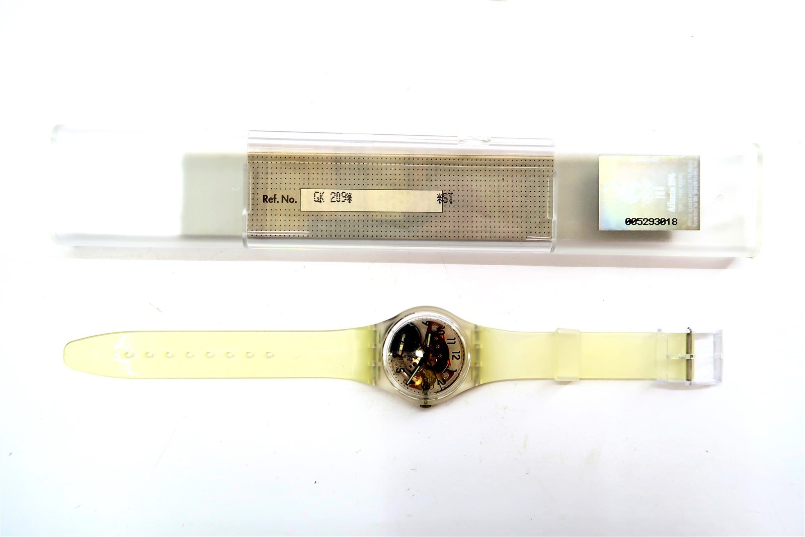 NEW Swatch Watch TRANSPARENT GK209SL Special Olympic Sports Edition Set w/ Loops